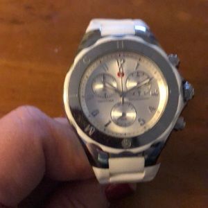 Michele white jelly bean watch